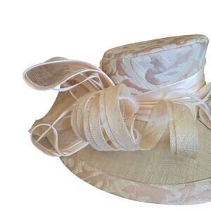 NWT Champagne Italy, metallic blush. straw asymmetrical top  #27